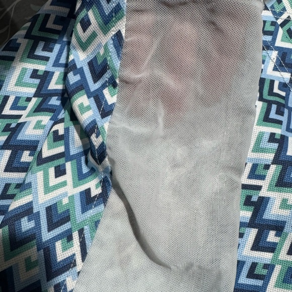 Ariat Tek Blue and White Chevron Shirt - Picture 3 of 5